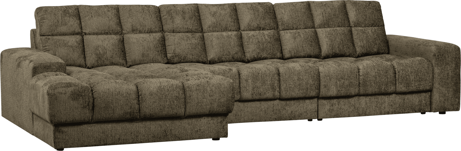 WOOOD Second date chaise longue links structure velvet bonsai Groen Bank