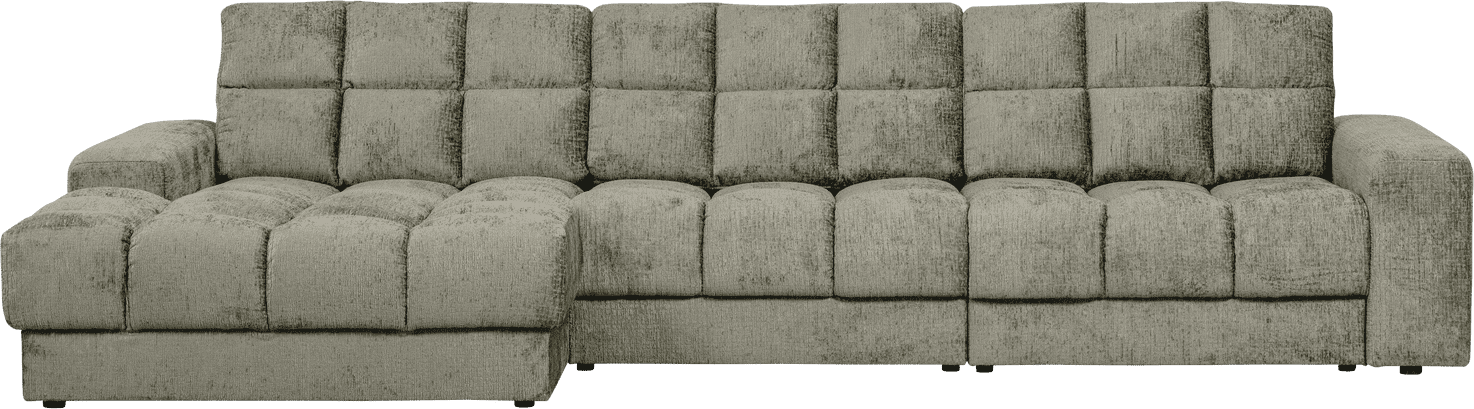 WOOOD Second date chaise longue links structure velvet frost Blauw Bank