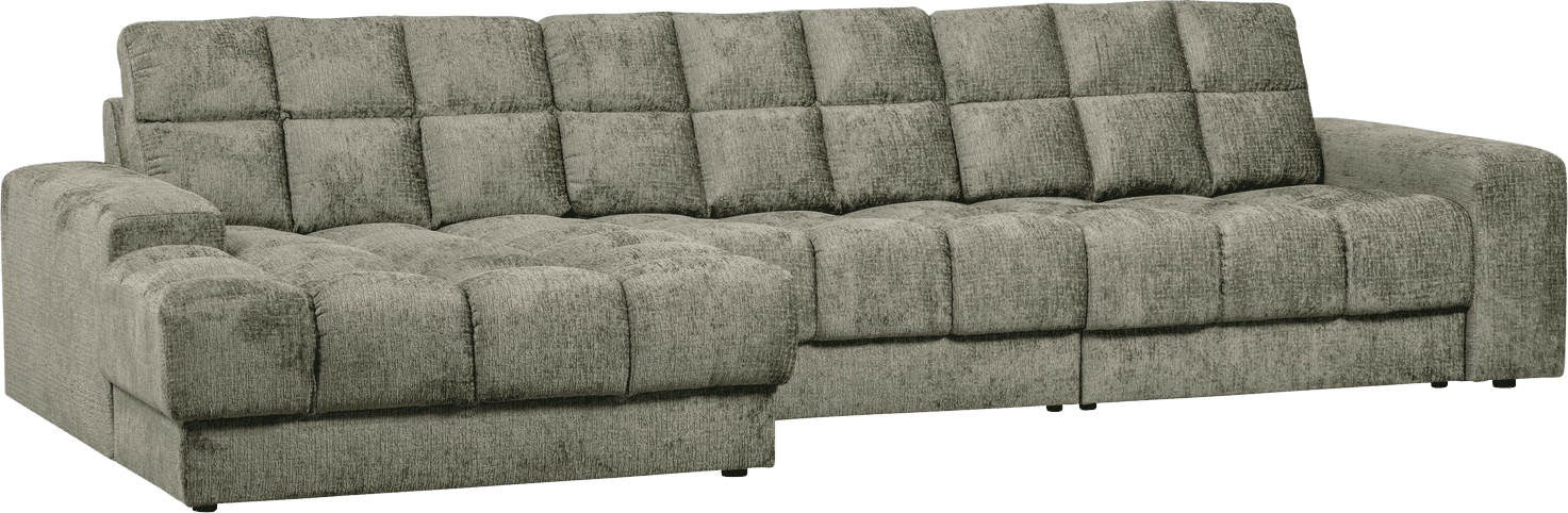 WOOOD Second date chaise longue links structure velvet frost Blauw Bank