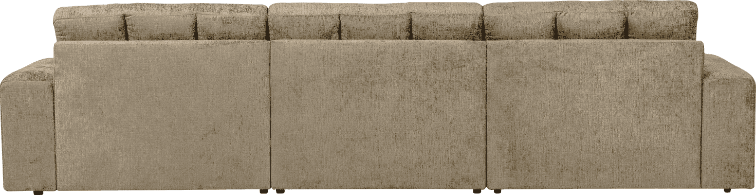 WOOOD Second date chaise longue links structure velvet wheatfield Beige|Taupe Bank