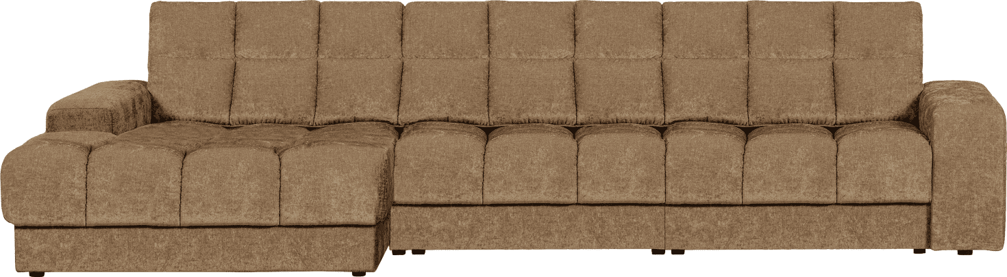 WOOOD Second date chaise longue links vintage zand Beige|Bruin Bank