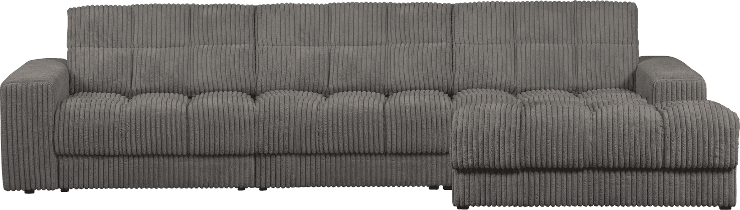 WOOOD Second date chaise longue rechts grove ribstof terrazzo Cognac|Oranje|Bruin Bank