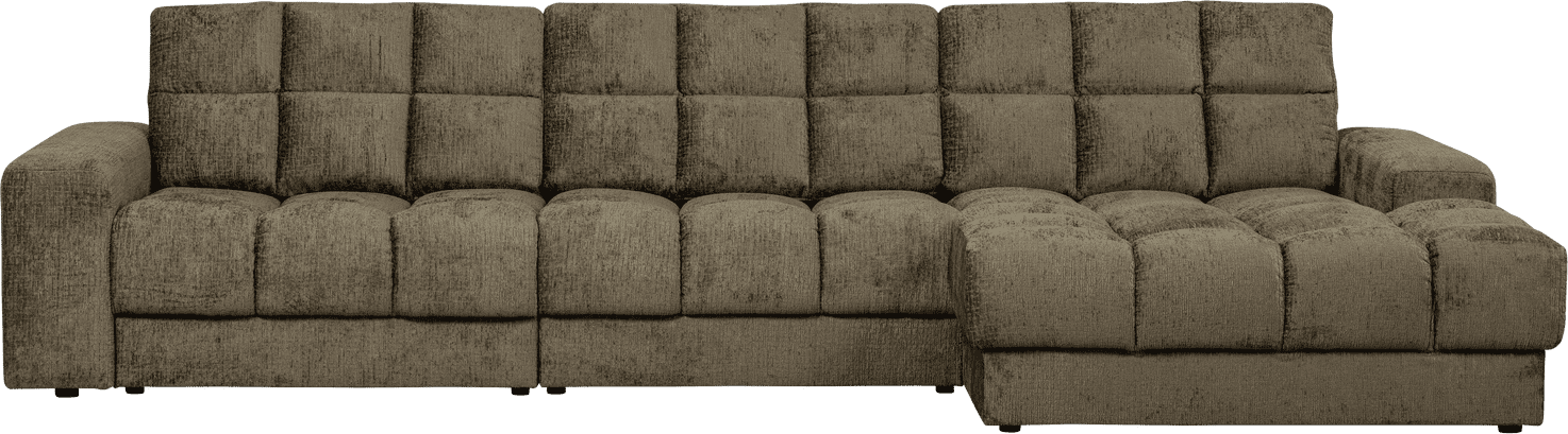 WOOOD Second date chaise longue rechts structure velvet bonsai Groen Bank