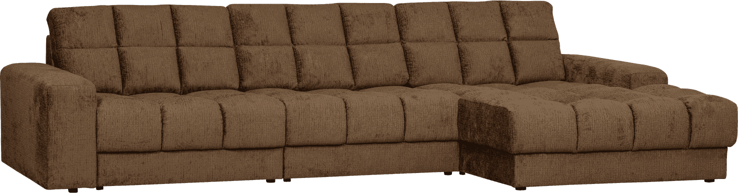 WOOOD Second date chaise longue rechts structure velvet brass Messing Bank