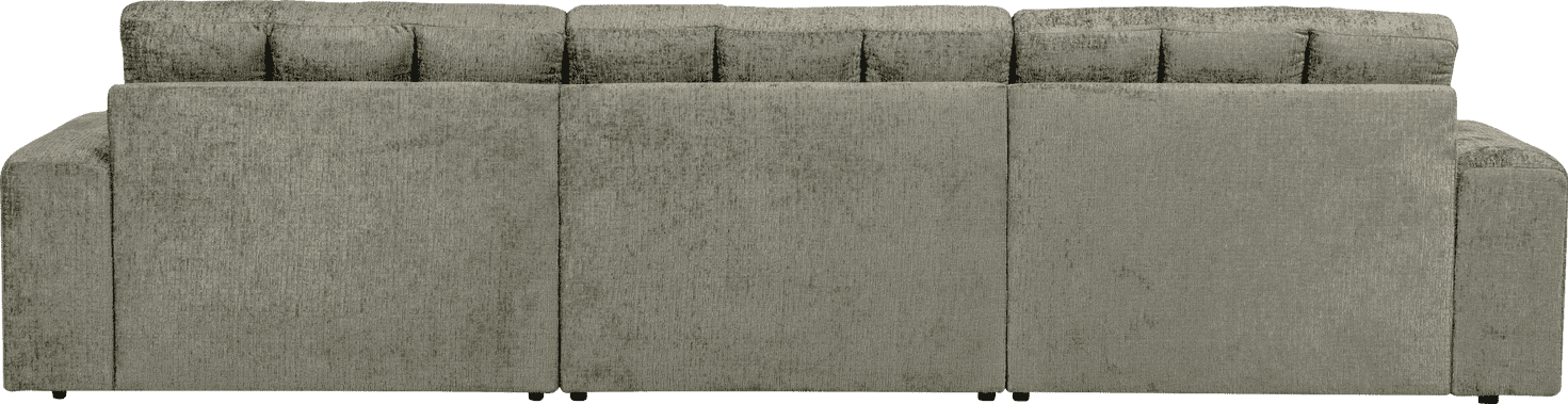 WOOOD Second date chaise longue rechts structure velvet frost Blauw Bank