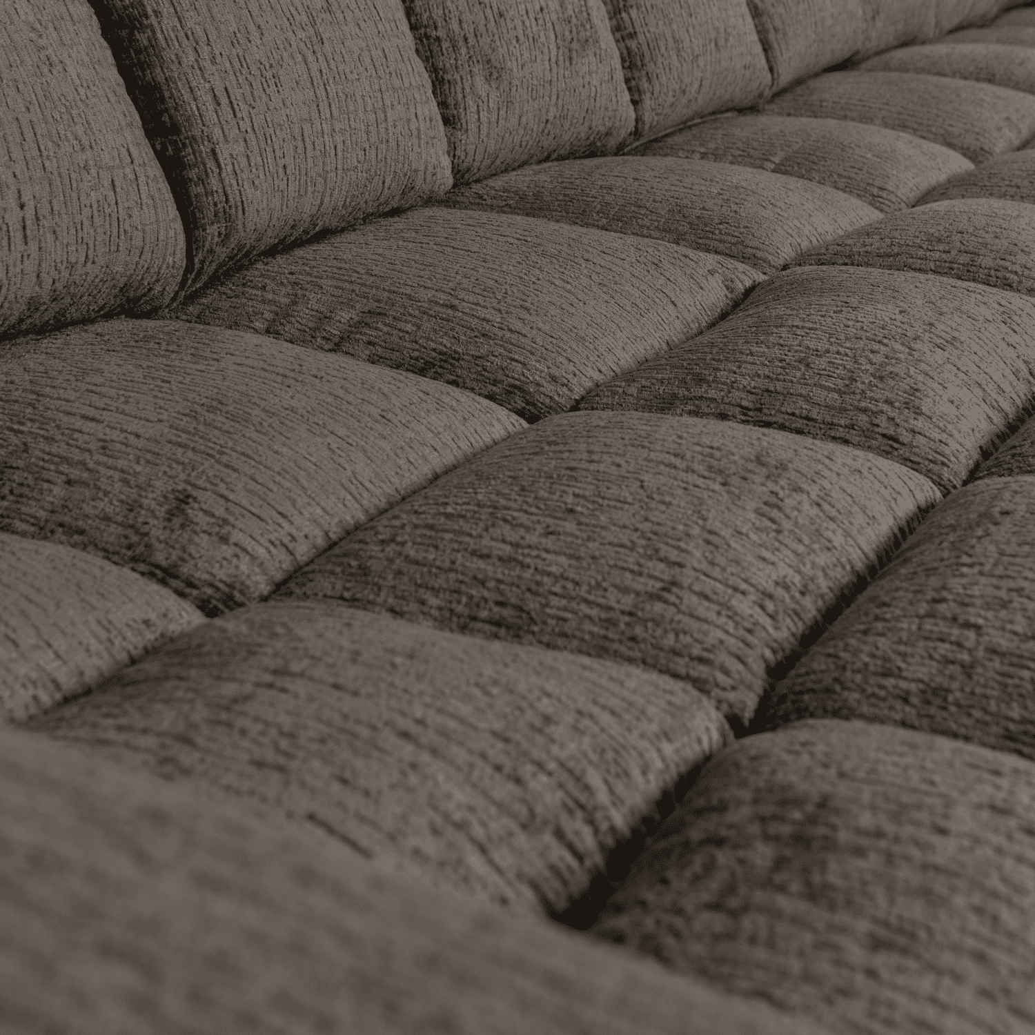 WOOOD Second date chaise longue rechts structure velvet mountain Grijs|Antraciet Bank