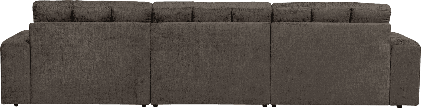 WOOOD Second date chaise longue rechts structure velvet mountain Grijs|Antraciet Bank