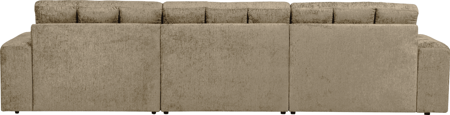 WOOOD Second date chaise longue rechts structure velvet wheatfield Beige|Taupe Bank