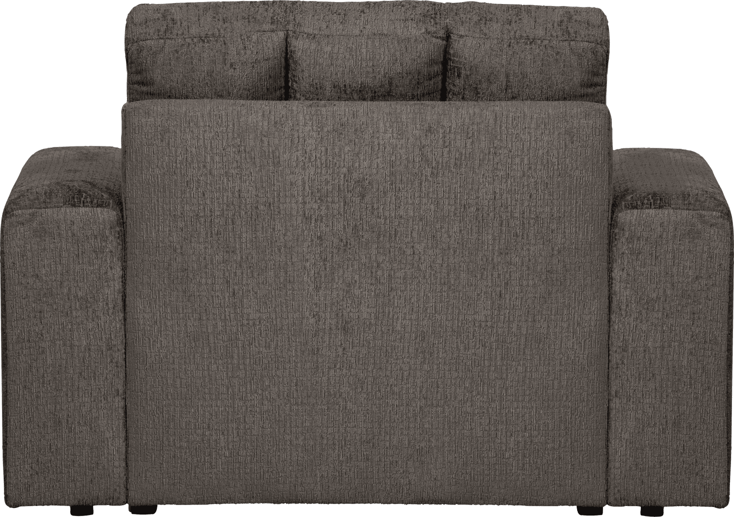 WOOOD Second date fauteuil structure velvet mountain Grijs|Antraciet Fauteuil