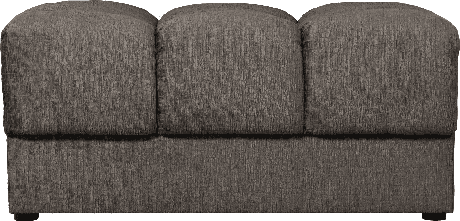 WOOOD Second date hocker structure velvet mountain Grijs|Antraciet Hocker