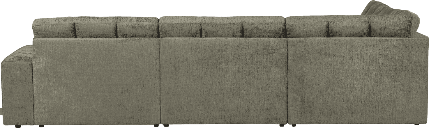 WOOOD Second date hoekbank links structure velvet frost Blauw Hoekbank