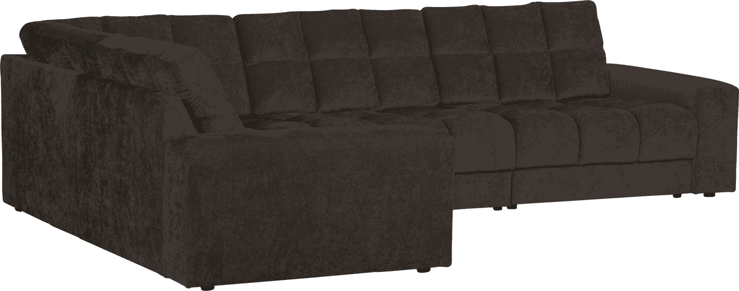 WOOOD Second date hoekbank links vintage antraciet Antraciet Hoekbank