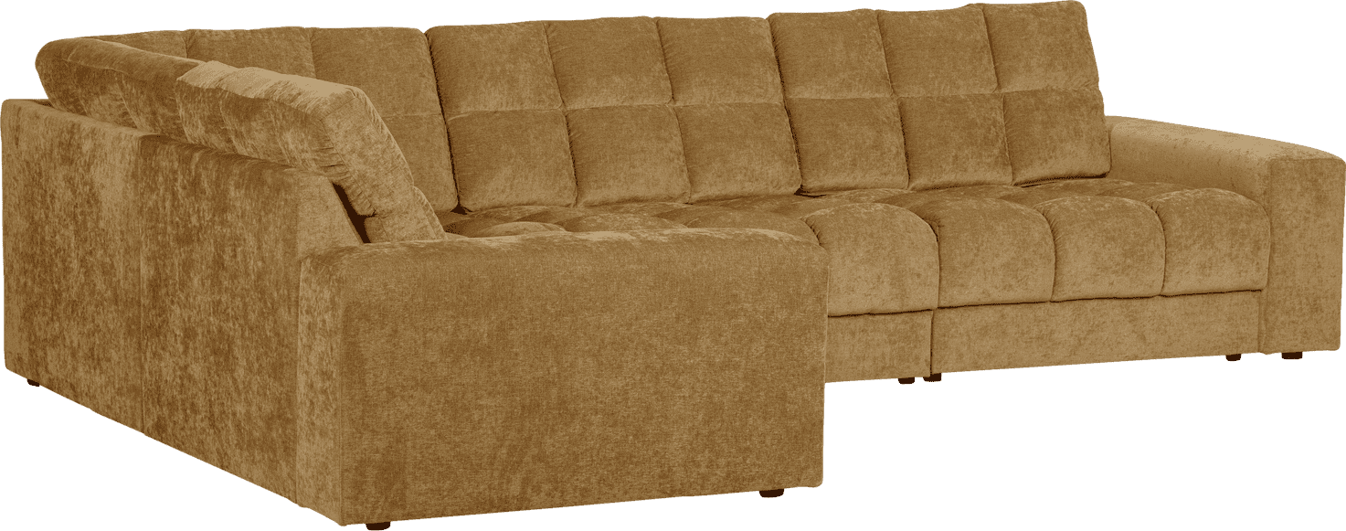 WOOOD Second date hoekbank links vintage goud Goud Hoekbank