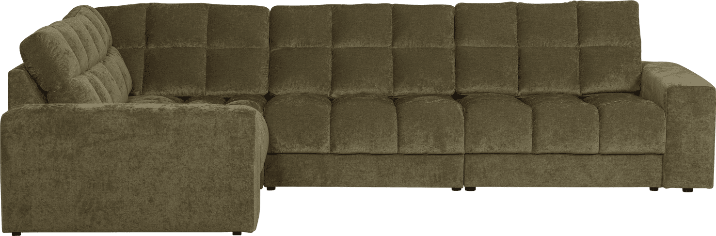 WOOOD Second date hoekbank links vintage groen Groen Hoekbank