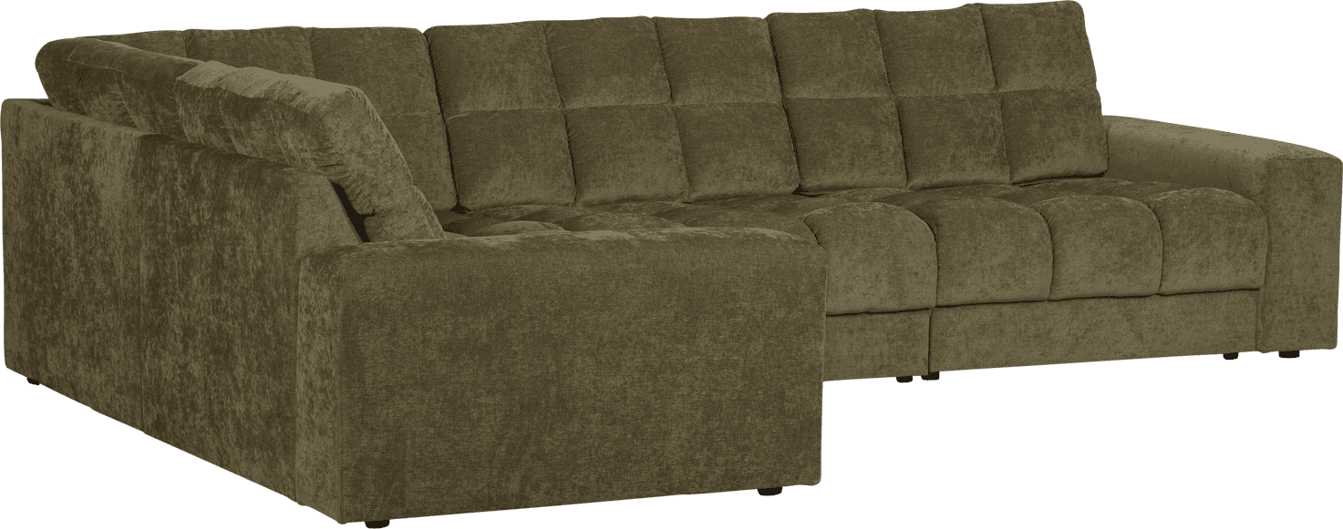 WOOOD Second date hoekbank links vintage groen Groen Hoekbank