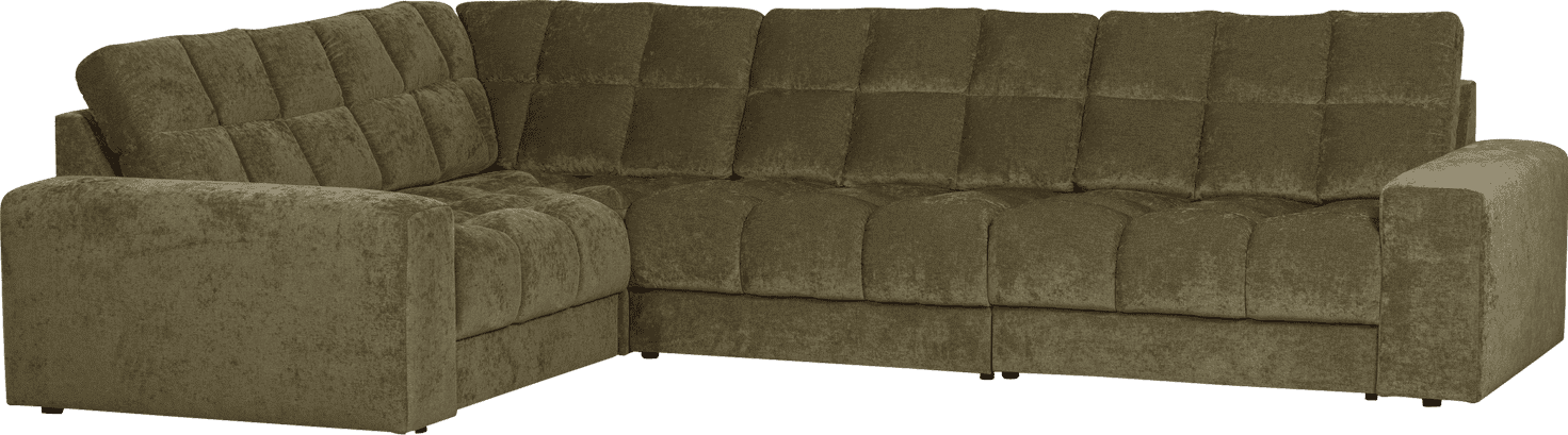 WOOOD Second date hoekbank links vintage groen Groen Hoekbank