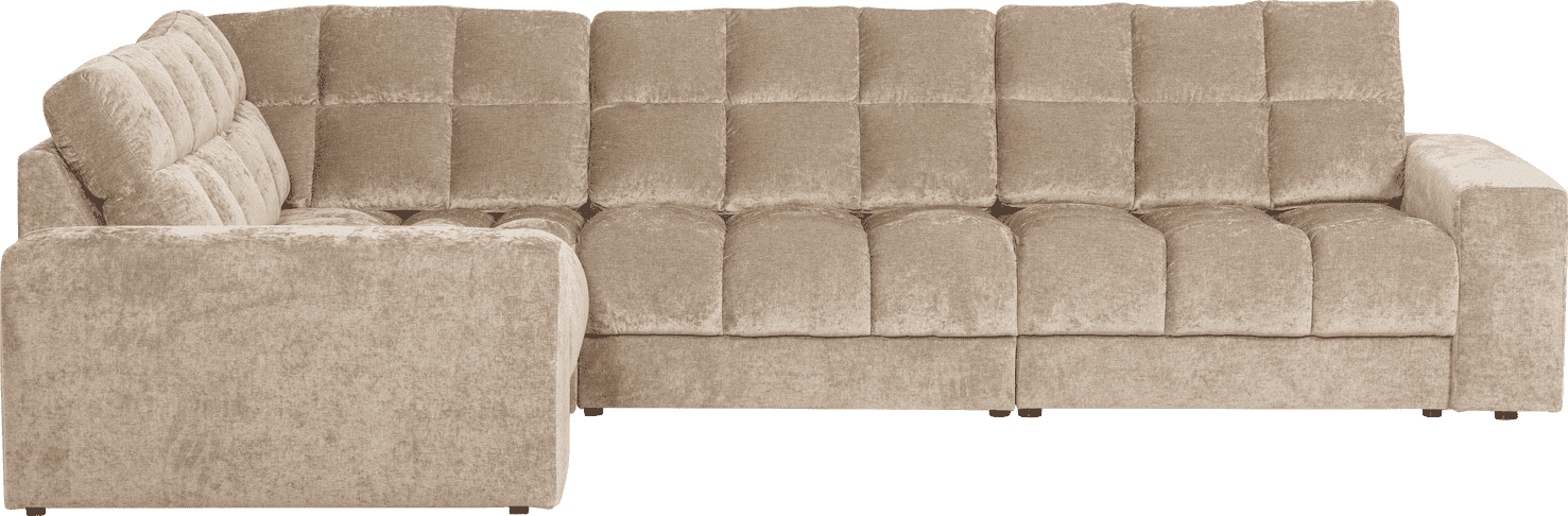 WOOOD Second date hoekbank links vintage nougat Taupe|Bruin Hoekbank
