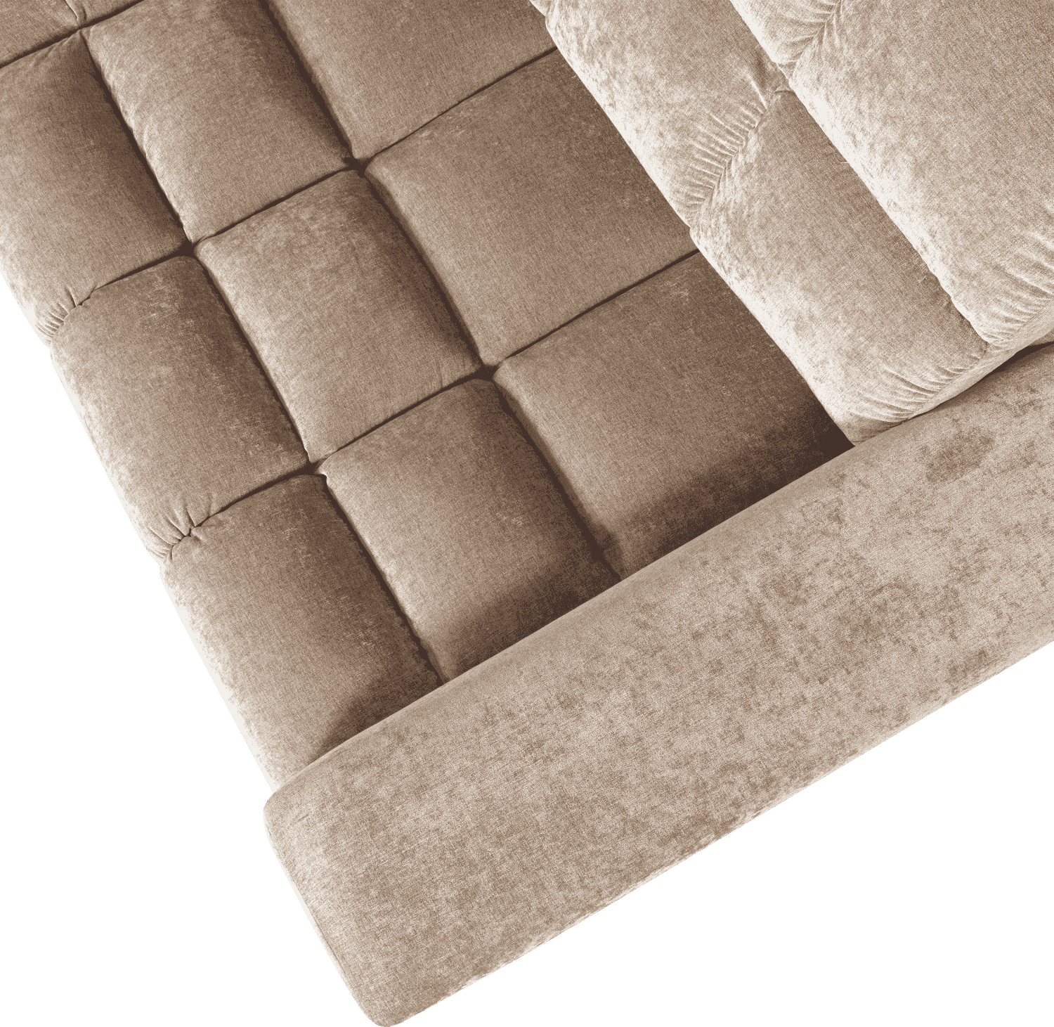 WOOOD Second date hoekbank links vintage nougat Taupe|Bruin Hoekbank