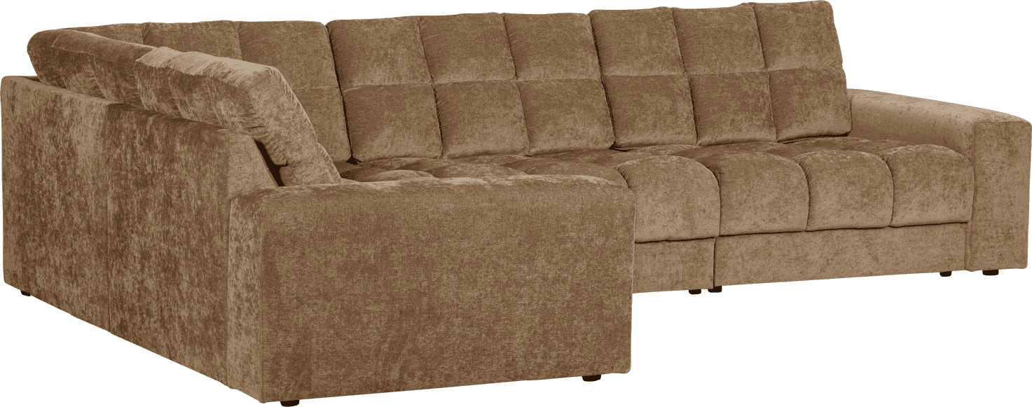 WOOOD Second date hoekbank links vintage zand Beige|Bruin Hoekbank