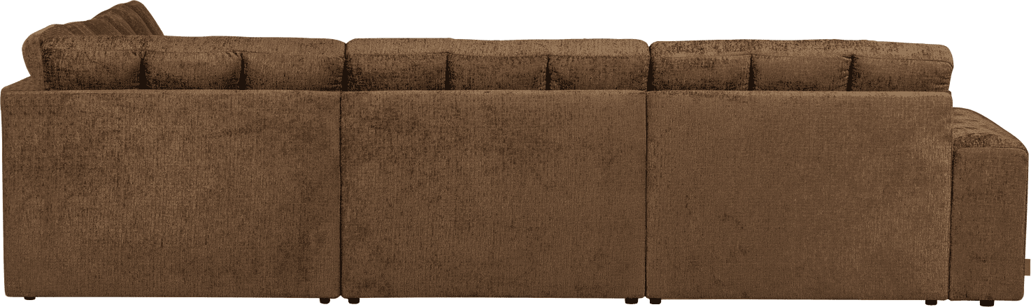 WOOOD Second date hoekbank rechts structure velvet brass Messing Hoekbank