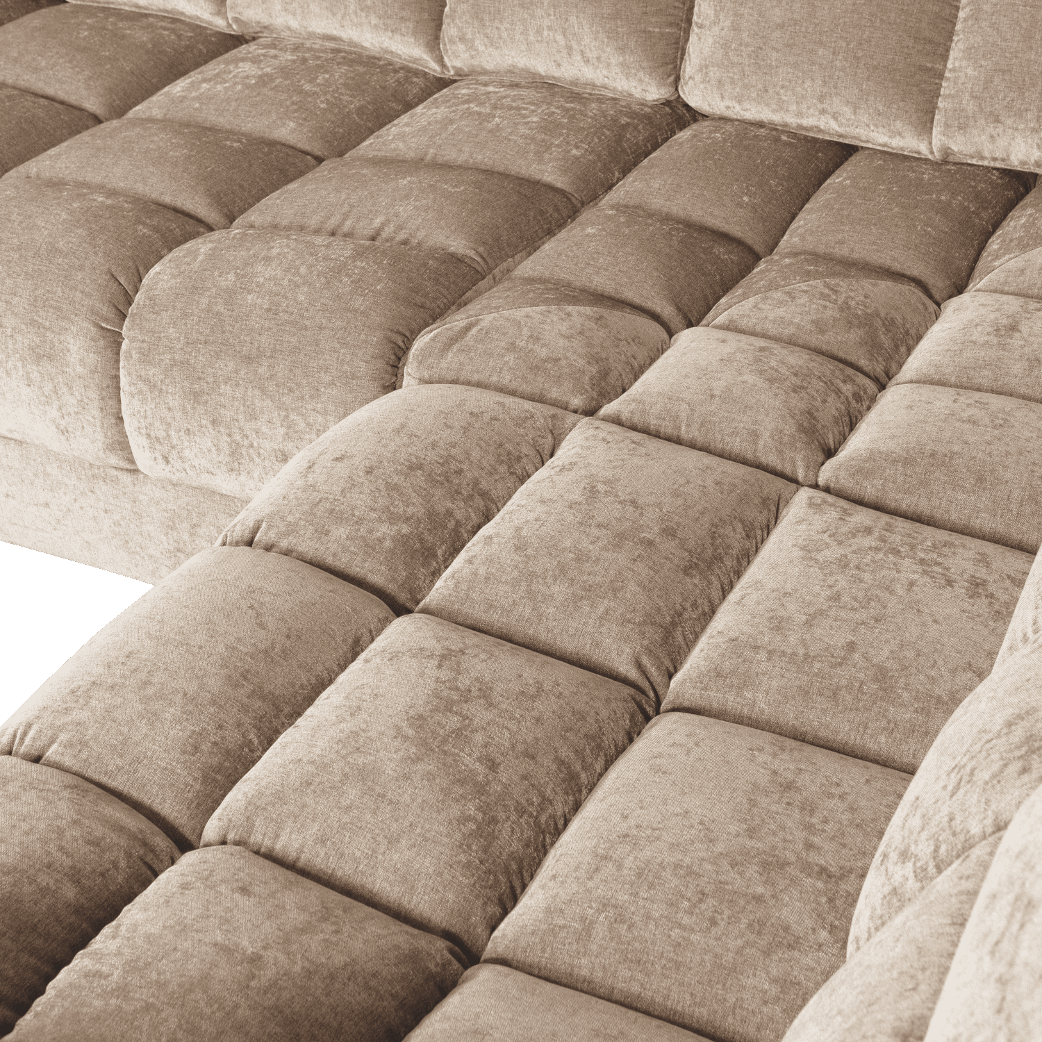 WOOOD Second date hoekbank rechts vintage nougat Taupe|Bruin Hoekbank