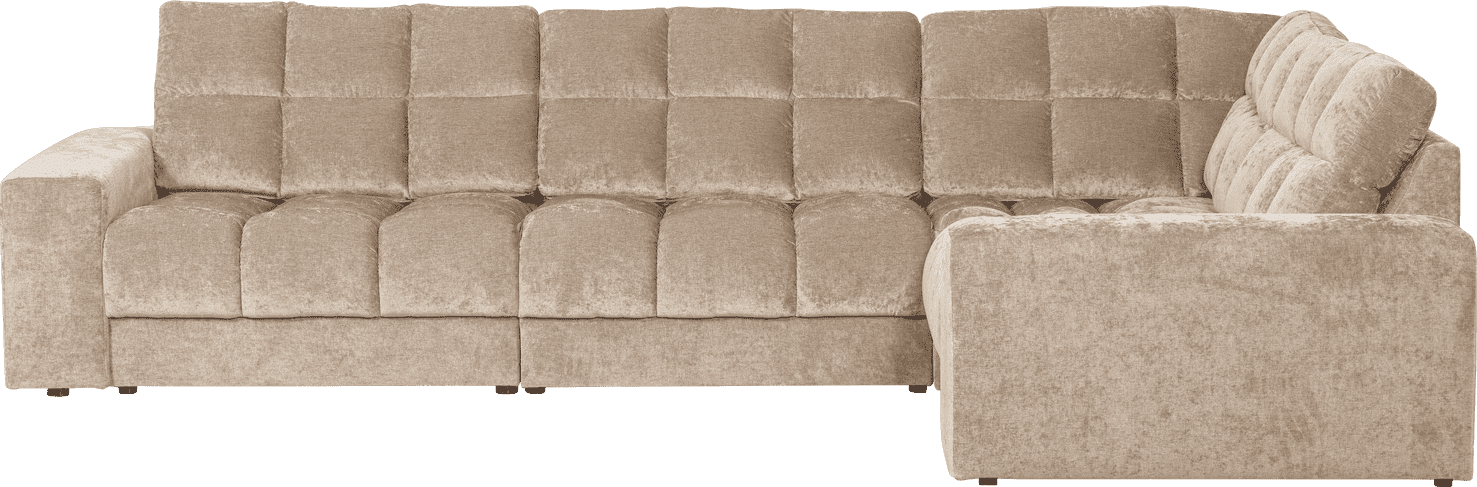 WOOOD Second date hoekbank rechts vintage nougat Taupe|Bruin Hoekbank