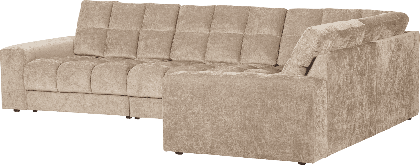 WOOOD Second date hoekbank rechts vintage nougat Taupe|Bruin Hoekbank