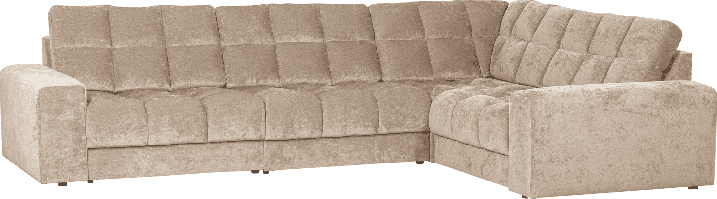 WOOOD Second date hoekbank rechts vintage nougat Taupe|Bruin Hoekbank