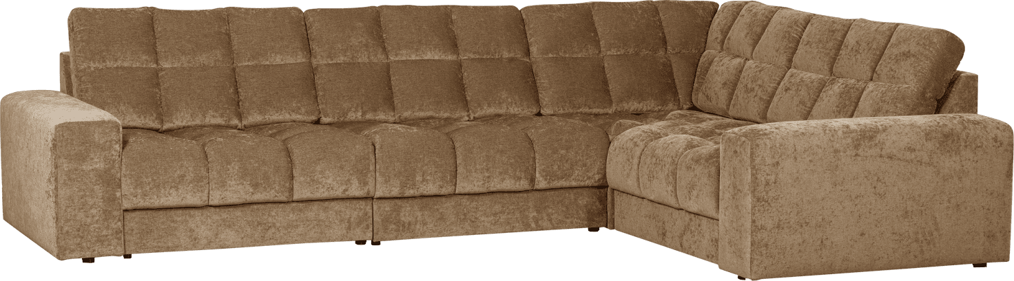 WOOOD Second date hoekbank rechts vintage zand Beige|Bruin Hoekbank