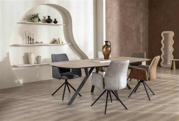 Xooon Franky armstoel - vast + greep - Taurus - cognac Cognac Armstoel