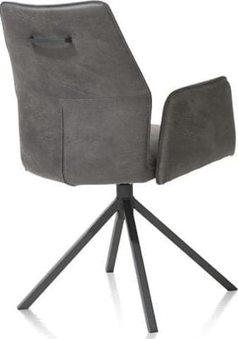 Xooon Franky armstoel - vast + greep - Taurus - off black Antraciet|Zwart Armstoel