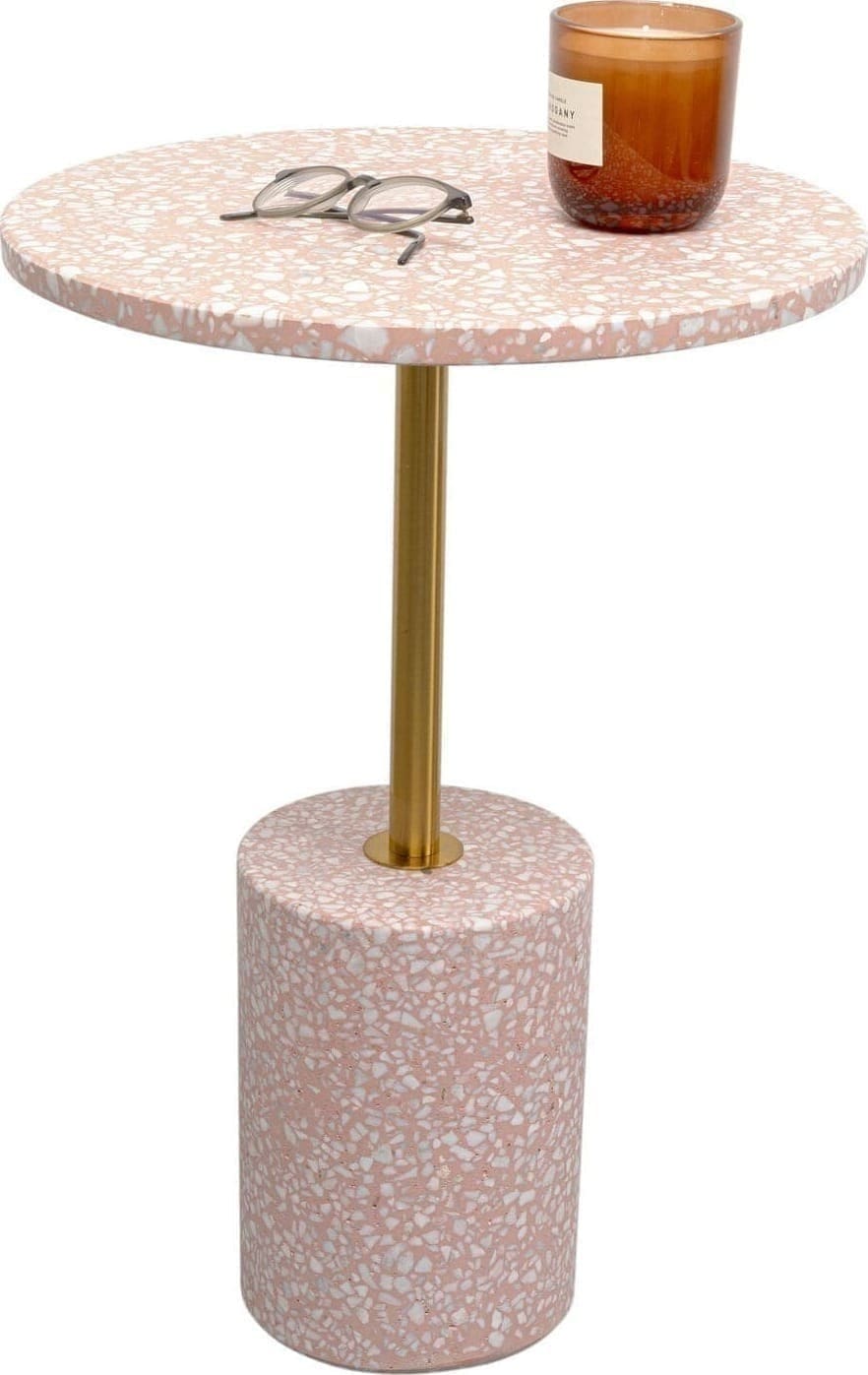 Bijzettafel Amore Pink Ø40cm Kare Design Bijzettafel 70263