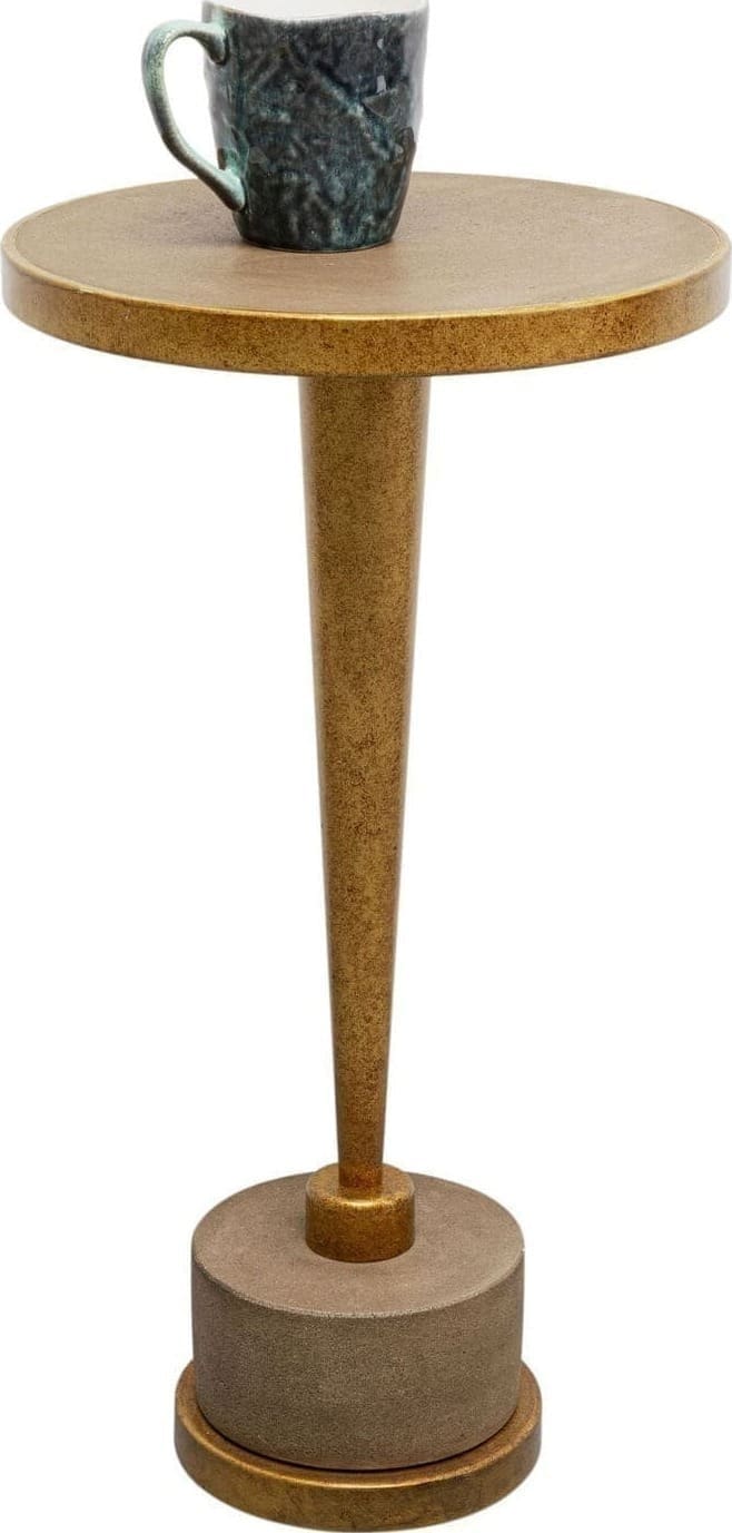 Bijzettafel Coney Brass Ø30cm Kare Design Bijzettafel 70268