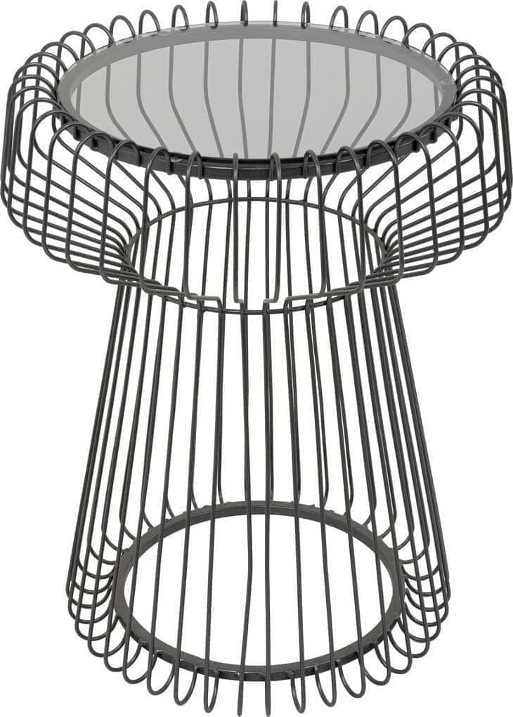 Bijzettafel Lisboa Black Ø38cm Kare Design Bijzettafel 70155