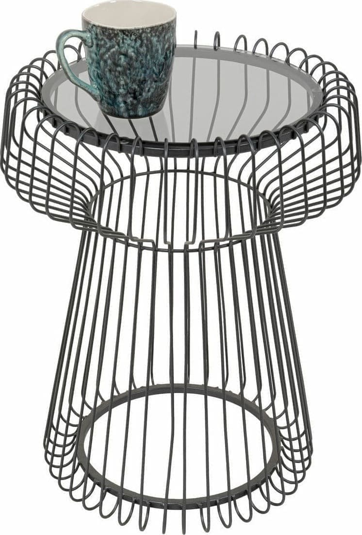 Bijzettafel Lisboa Black Ø38cm Kare Design Bijzettafel 70155