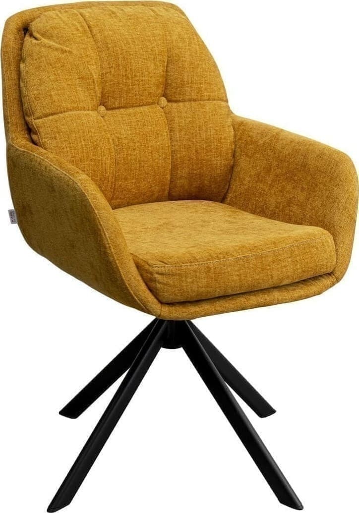 Draaistoel Molly Yellow Kare Design Eetkamerstoel 70422