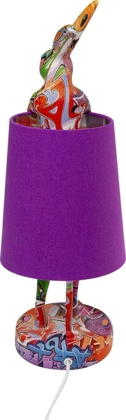 Tafellamp Animal Rabbit Graffiti/Purple 50cm Kare Design Tafellamp 56662