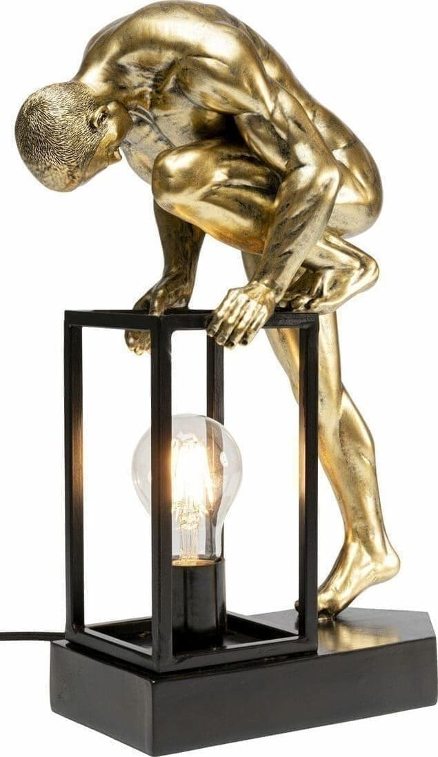 Tafellamp Nude Man Streching 39cm Kare Design Tafellamp 56886