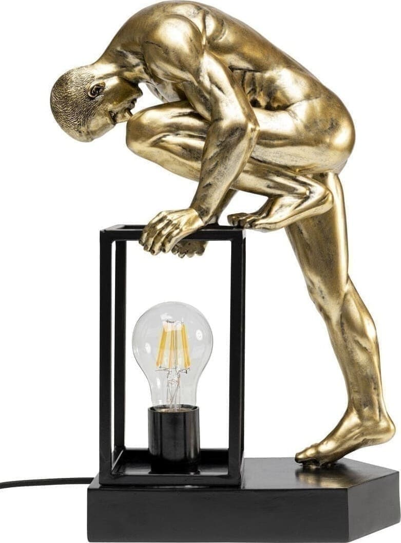 Tafellamp Nude Man Streching 39cm Kare Design Tafellamp 56886