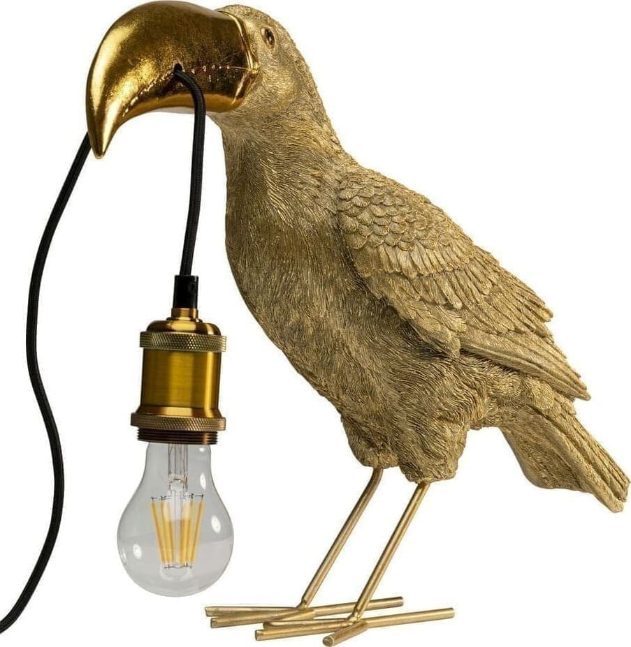 Tafellamp Toucan Gold 42cm Kare Design Tafellamp 56858