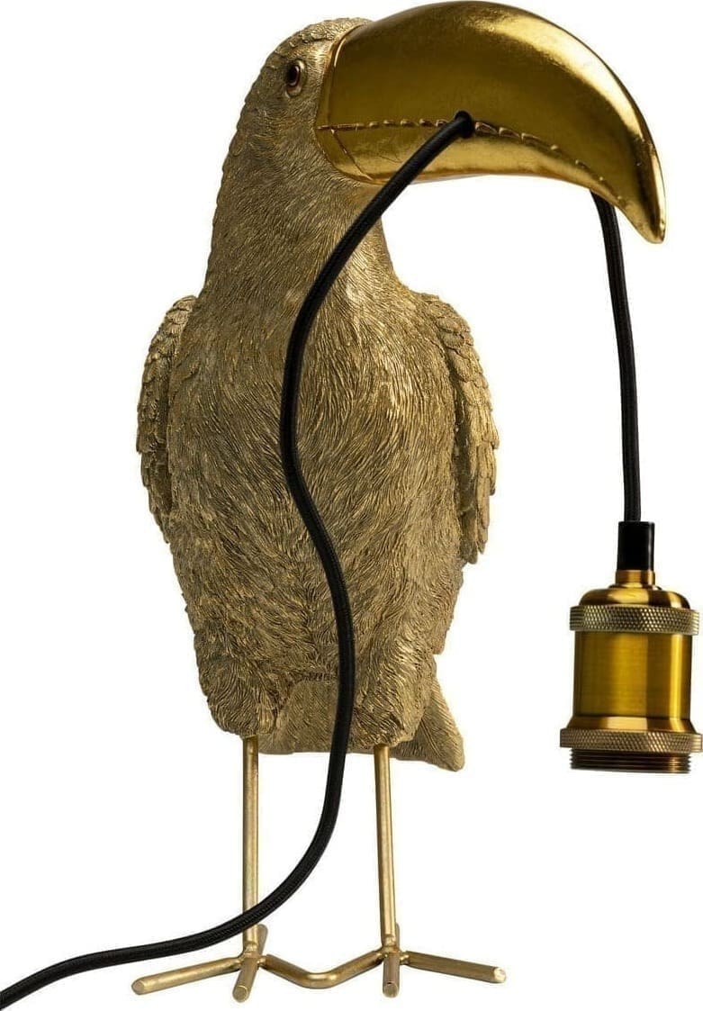 Tafellamp Toucan Gold 42cm Kare Design Tafellamp 56858