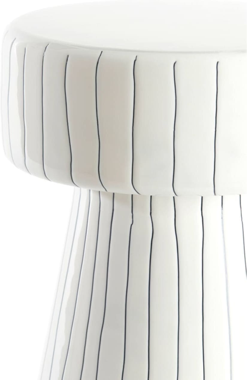 Bijzettafel Dakwa - Glanzend Wit+zwart Light & Living Bijzettafel 6796446