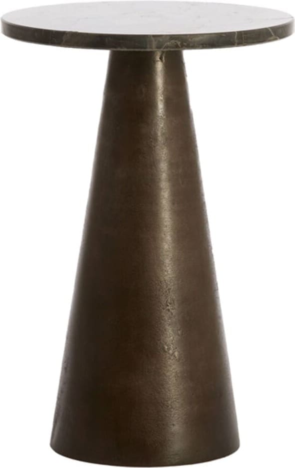 Bijzettafel Ynez - Donker Bruin Marmer+donkr Bruin Light & Living Bijzettafel 6788083