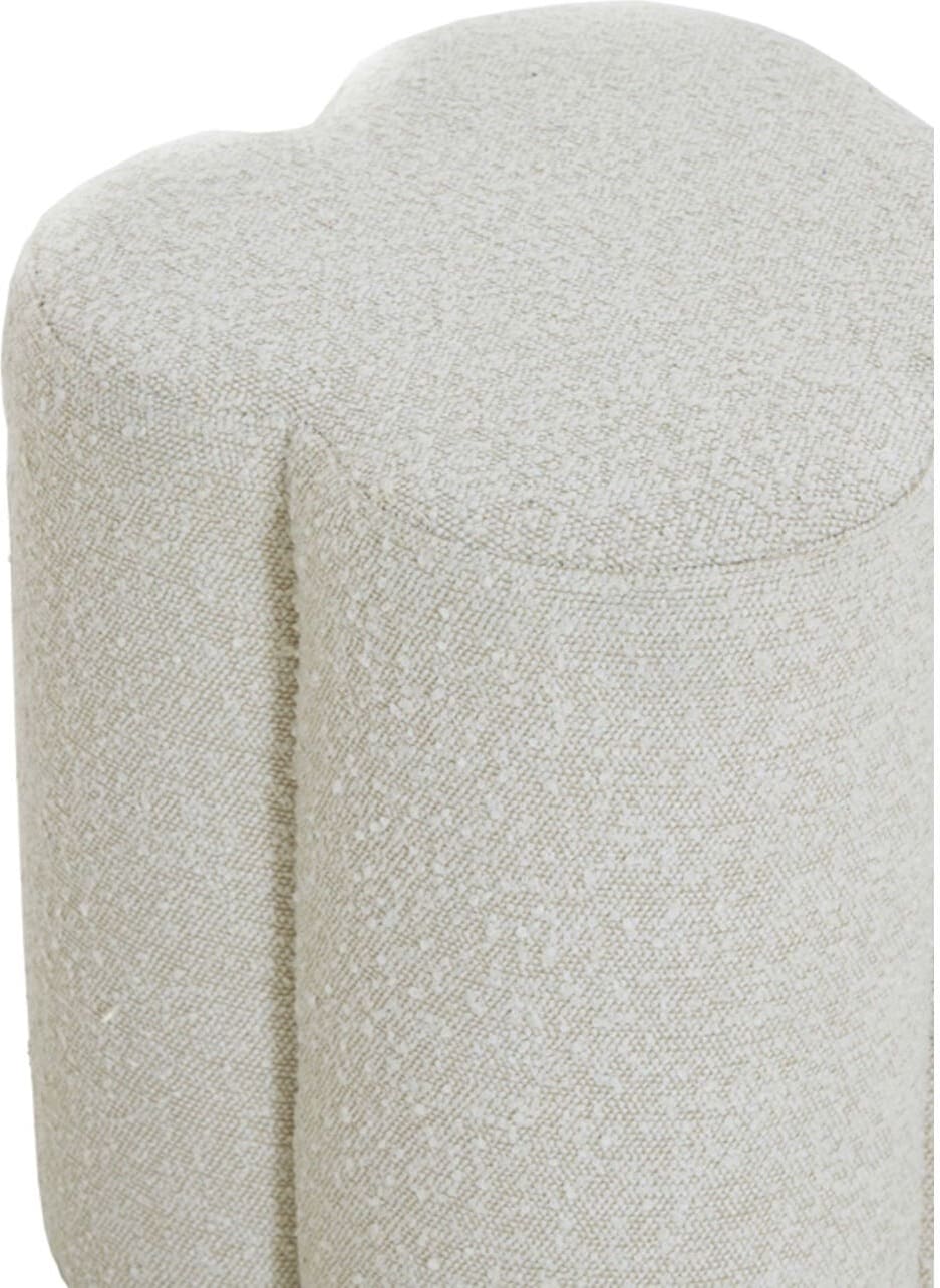 Poef Nalani - Bouclé Crème Light & Living Poef 6869543