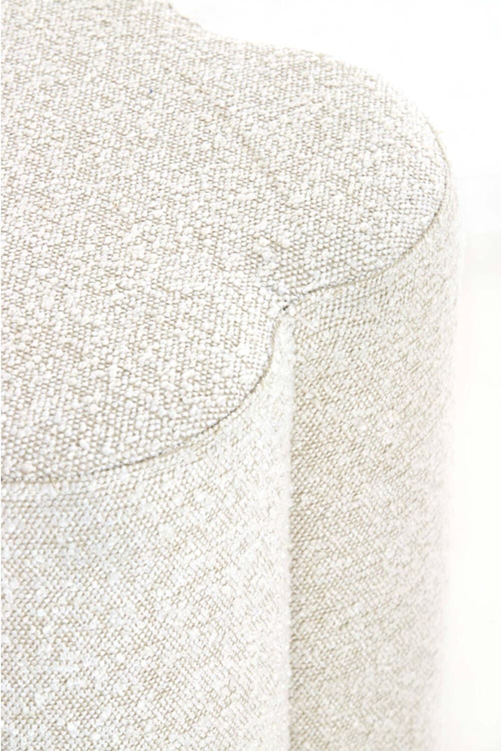 Poef Nalani - Bouclé Crème Light & Living Poef 6869543