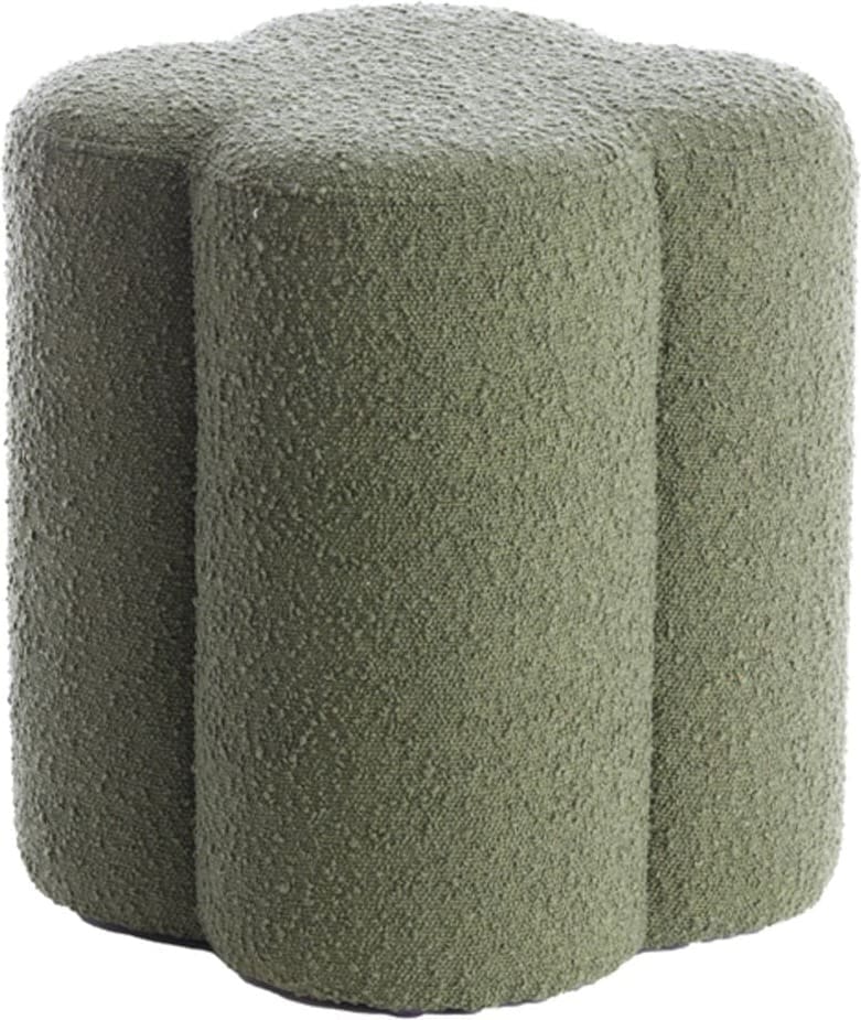 Poef Nalani - Bouclé Donker Groen Light & Living Poef 6869578