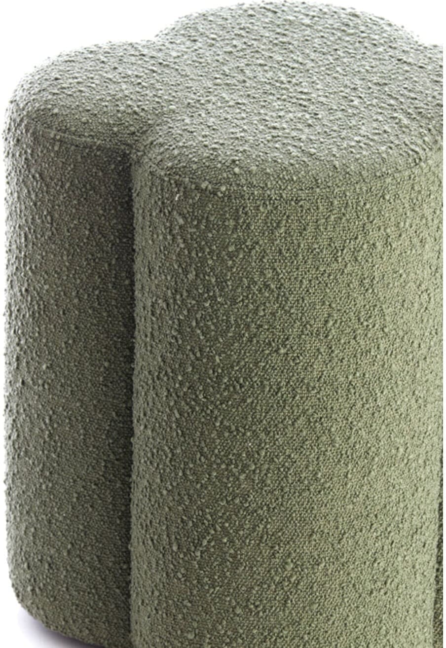 Poef Nalani - Bouclé Donker Groen Light & Living Poef 6869578
