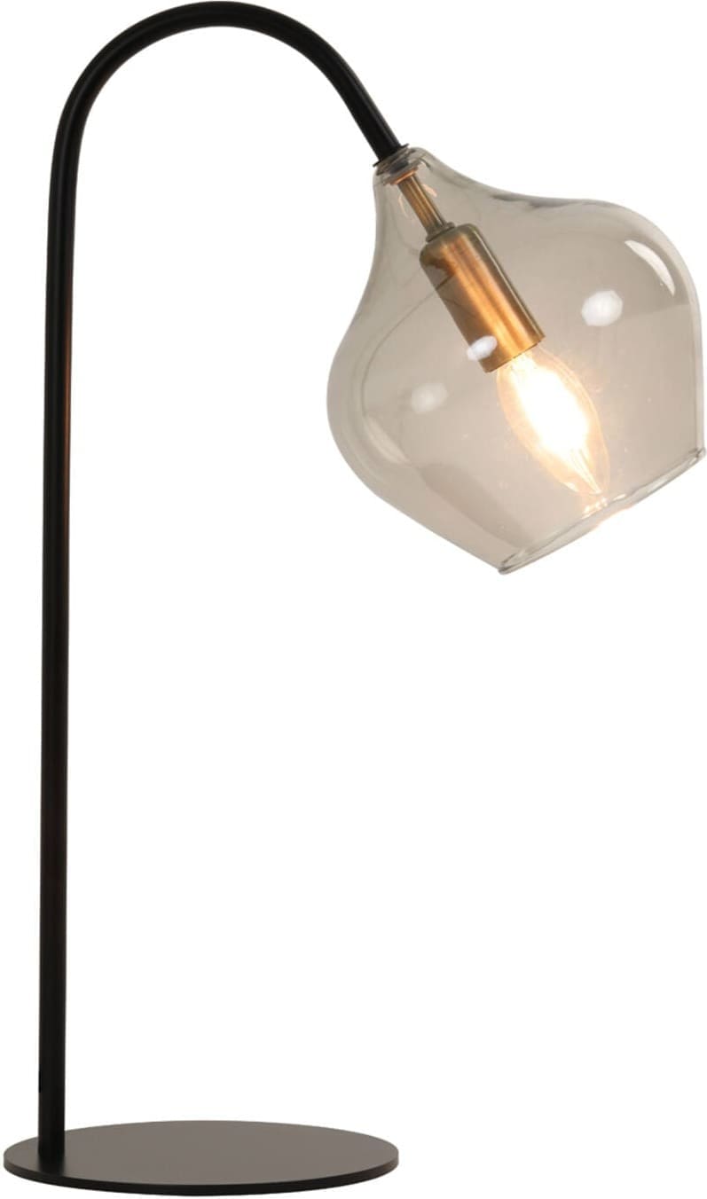 Tafellamp Rakel - Mat Zwart+smoke Light & Living Tafellamp 1851427