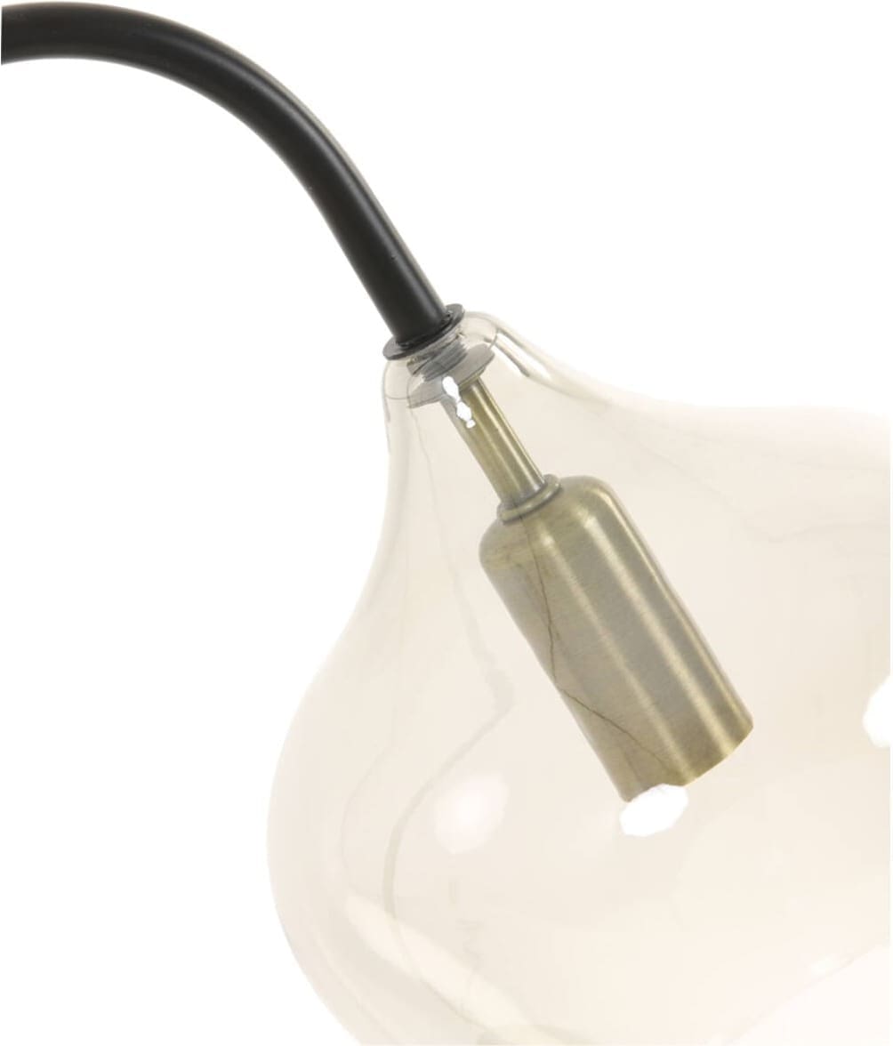 Tafellamp Rakel - Mat Zwart+smoke Light & Living Tafellamp 1851427