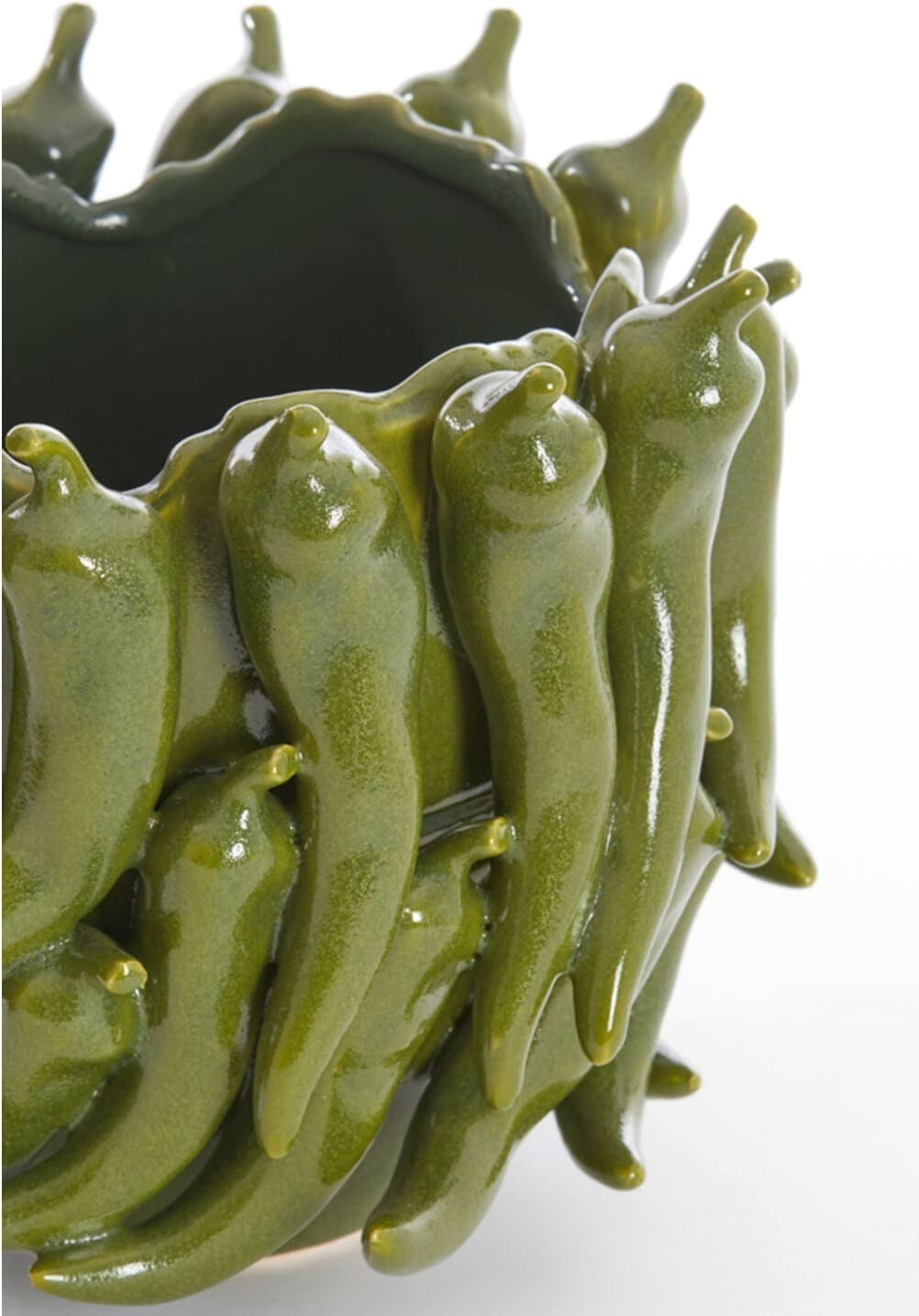 Vaas Pepper - Keramiek Donker Groen Light & Living Vaas 5851078